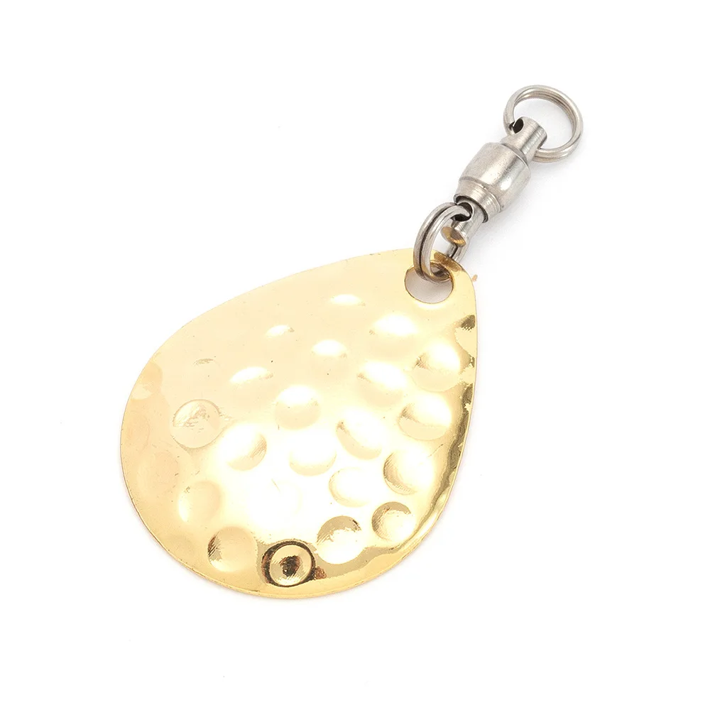 100 Uds. Suministros de Pesca señuelo cuchara DIY conector Spinners lentejuelas latón tipo gota accesorios Metal Vib cebo duro ayudar Pesca - imagen 4