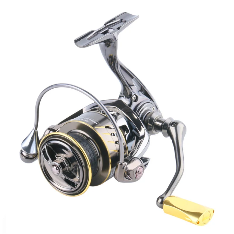 GLS All metal serie DK-carrete de pesca giratorio potente, rueda de pesca de arrastre de 12kg máximo, mano izquierda/derecha, 5,7: 1 - imagen 4