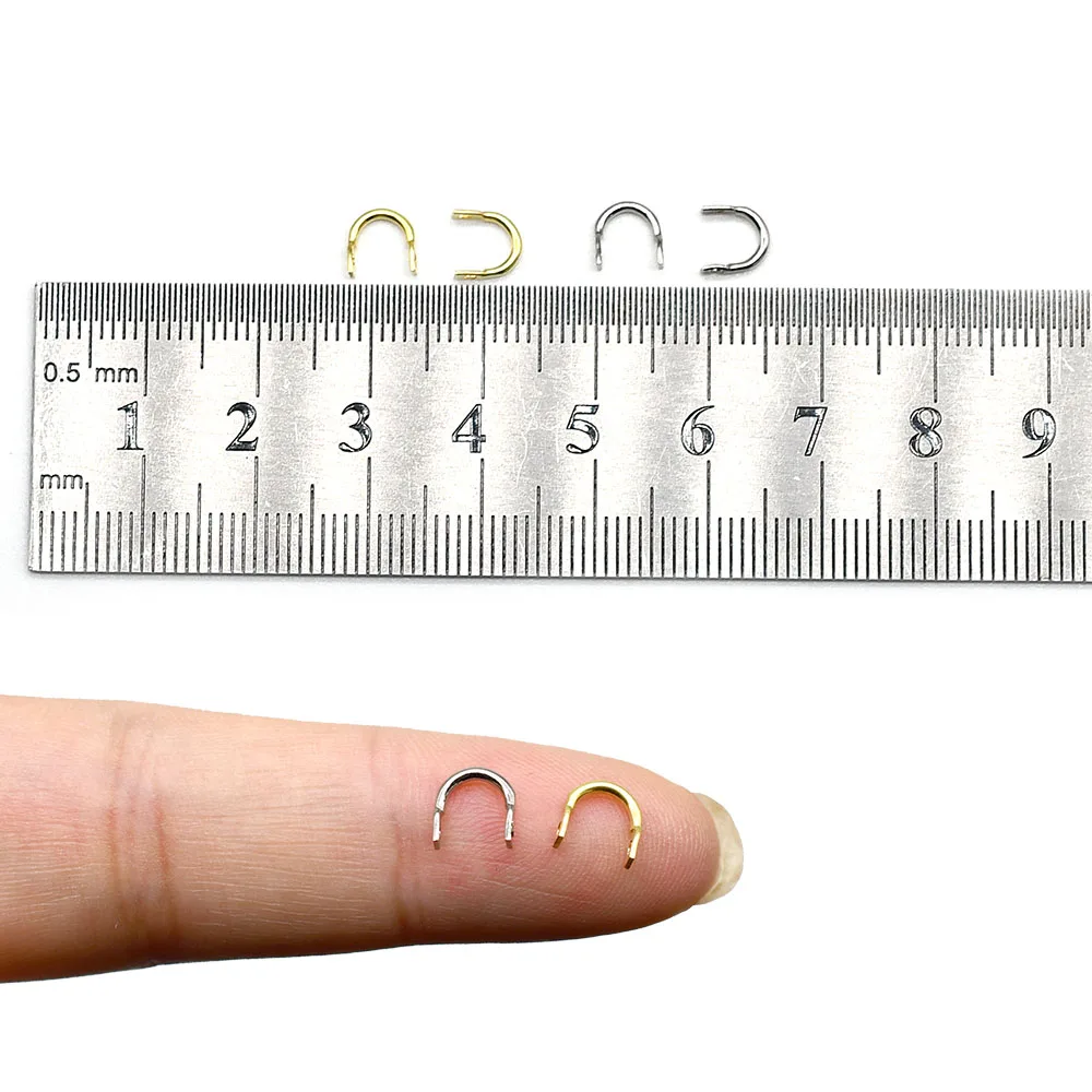 MNFT 50 Uds. Horquilla de pesca de latón Easy Spin Spinner horquilla cuchara de pesca Spinnerbait señuelo accesorios DIY hacer aparejos de pesca - imagen 4