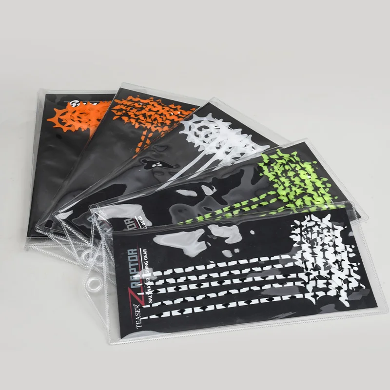 Falda TEASER-18 5 unids/bolsa 145mm faldas de calamar de silicona de repuesto DIY plantillas Madai Snapper señuelo de pesca remolques de falda de silicona suave - imagen 4