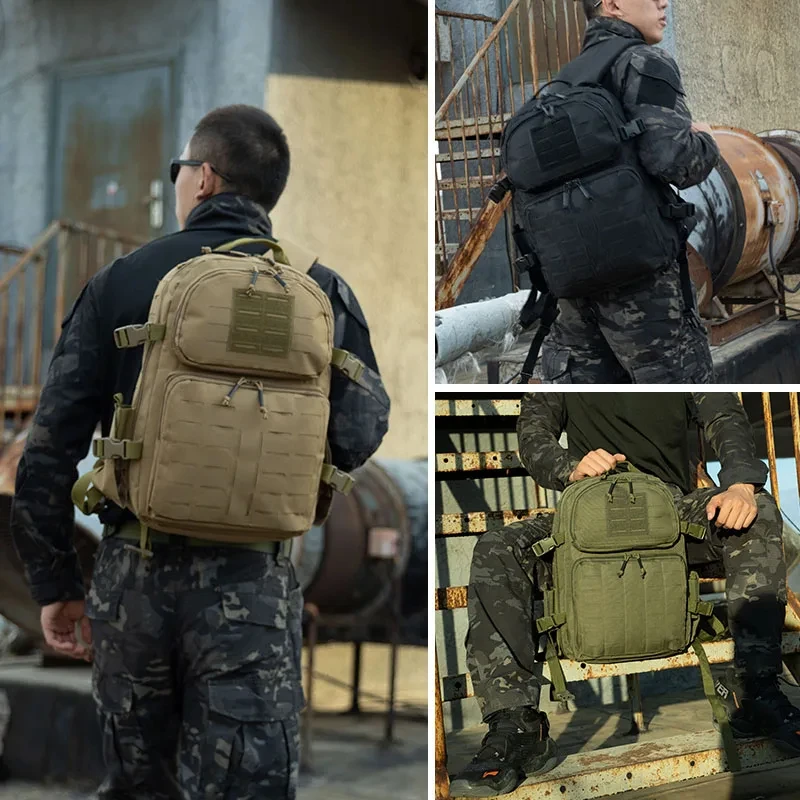 Mochila táctica de pesca de 45L, bolsa de viaje Molle para ordenador portátil, adiestramiento al aire libre, senderismo, escalada, mochila grande para deportes y caza - imagen 2