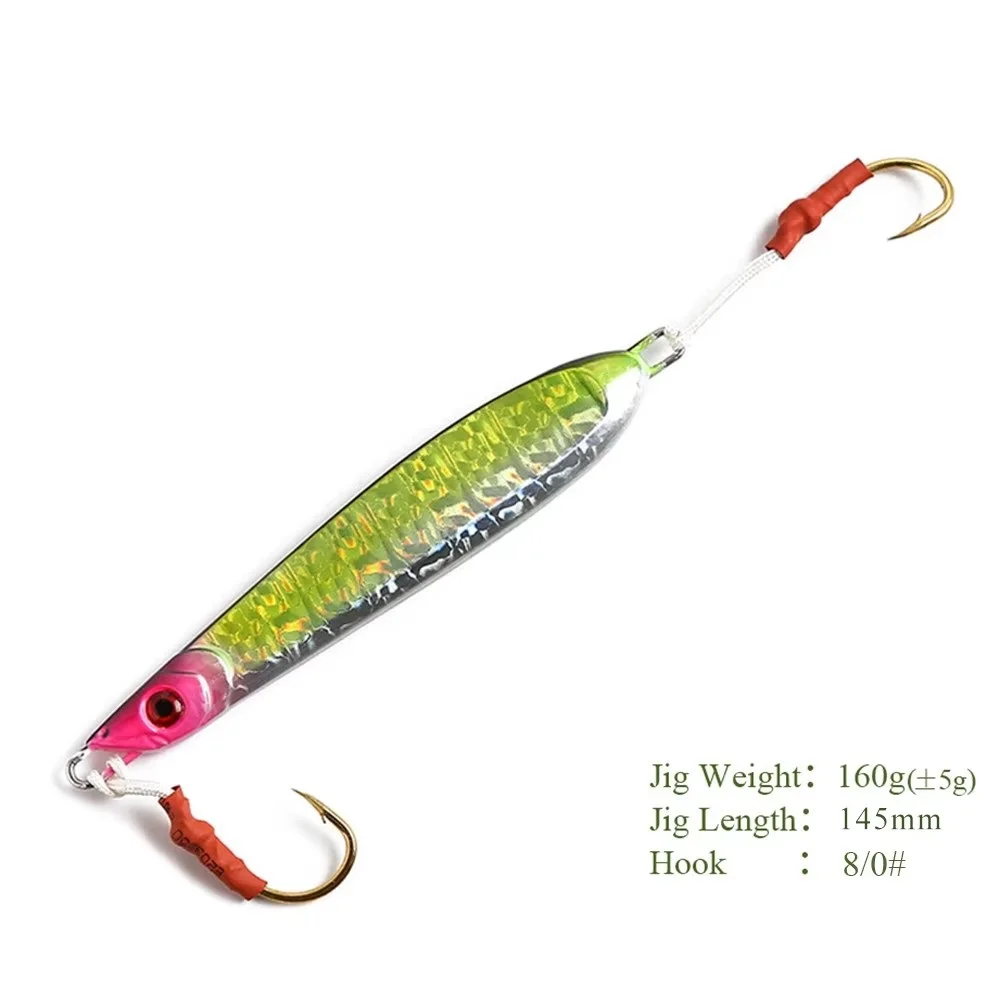 FTK 130g 160g señuelo de pesca con plantilla de Metal ojos 3D 13,5 CM cebo Artificial duro accesorios de Señuelos de Pesca de Mar - imagen 5