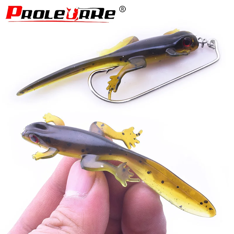 Señuelo de pesca de gusano de agua flotante, anzuelo blando Wobbler, 80mm, 3,5g, olor a sal, aparejos de pesca de lubina Swimbait de silicona, 6 uds. - imagen 2