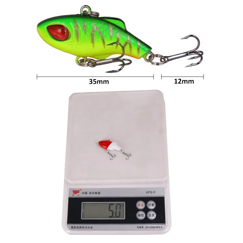Señuelo de pesca de 3,5 Cm y 5G, Crankbait Wobbler que se hunde, Crankbaits Vib, señuelo duro de hielo, Mini Wobblers, Crankbait, mar, novedad - imagen 5