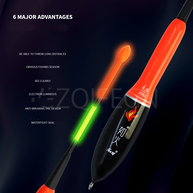 Flotador Pesca Luminoso ZYZHE Sea Rock – Paulownia Antirrotura Deriva - imagen 3