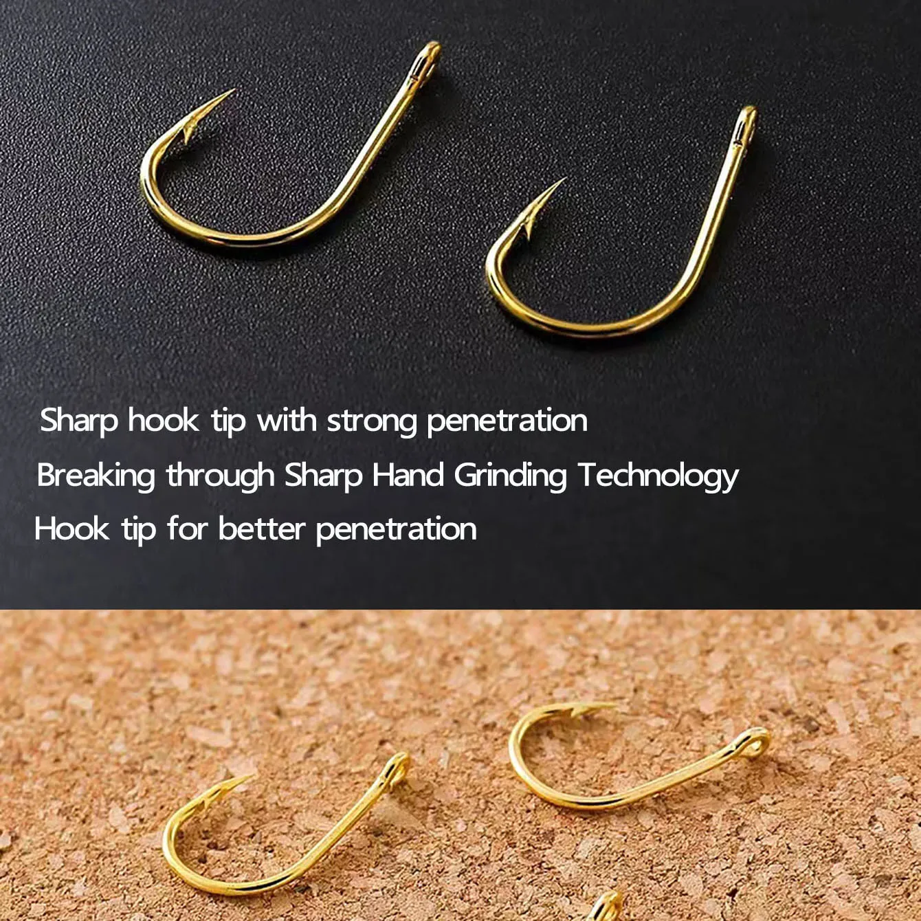 MNFT 500 Uds juego de anzuelos de pesca anzuelos de púas de acero rico en carbono para agua salada equipo de pesca de agua dulce accesorios de pesca - imagen 5