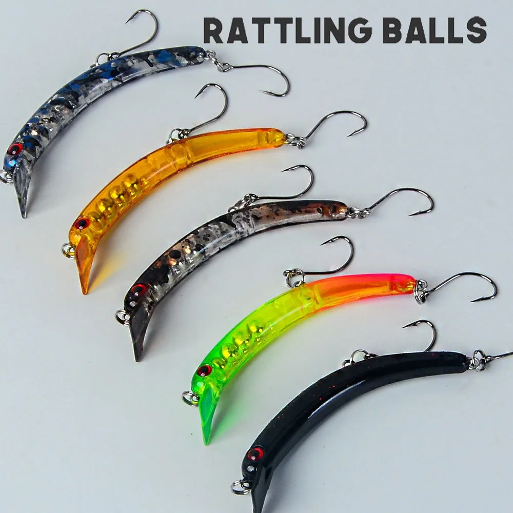 1 Uds 6,5 cm/4g Mini Minnow Wobblers anzuelos triangulares pescado Popper aparejos de lubina Señuelos de pesca Crankbait cebo de plástico duro - imagen 5