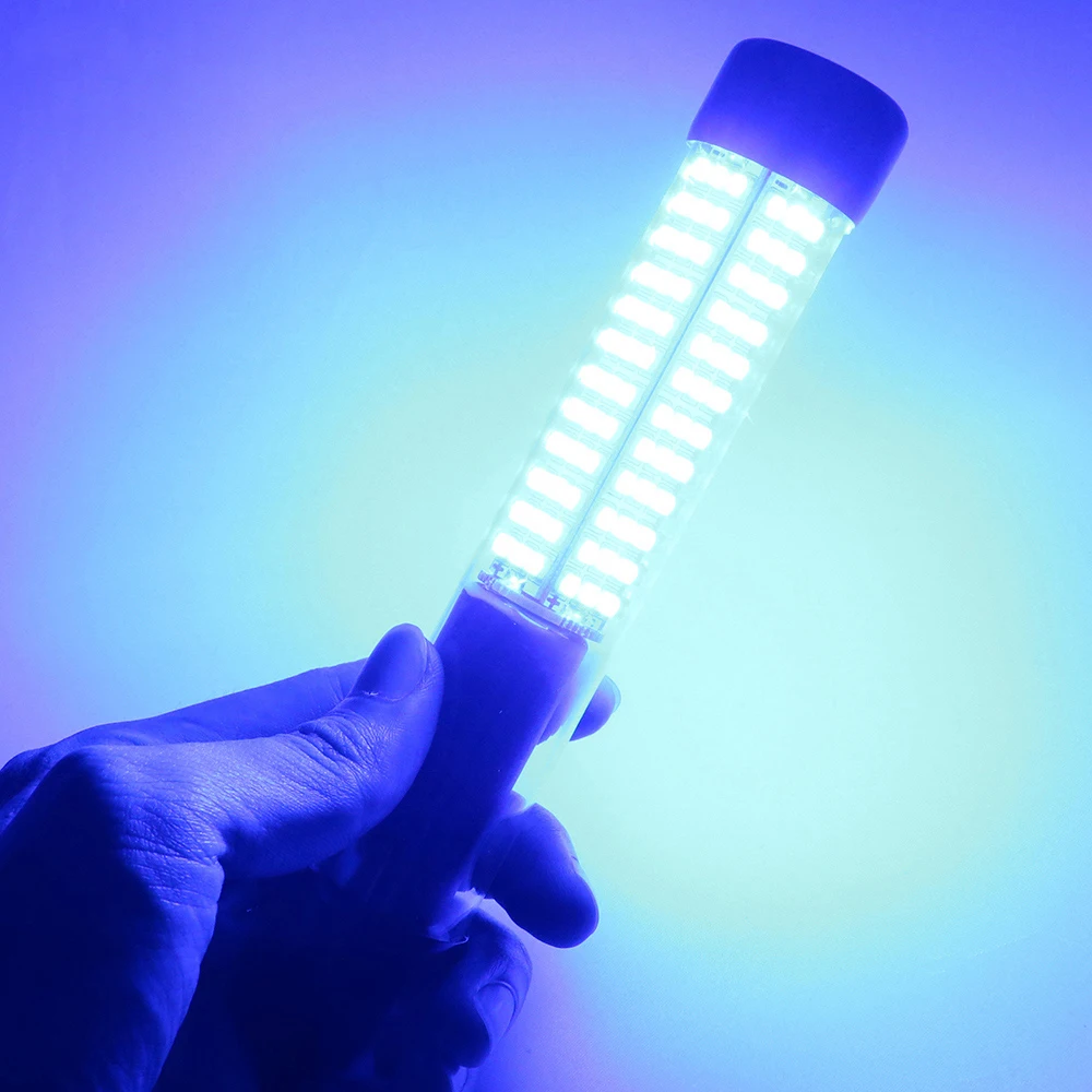 Goture-luz de pesca sumergible, 12V, 10,8 w, 180 LED con cordón de 5m/12m, blanco, azul, verde - imagen 4