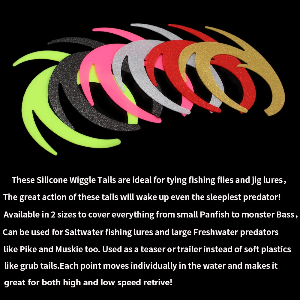 ICERIO-Material de silicona para atar moscas, 6 piezas, rizo Teaser Twist, cola para Streamer, Spinnerbait Jig, señuelos - imagen 2