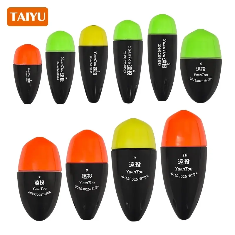 TAIYU-Juego de flotadores de pesca luminosos, boya de alta sensibilidad ajustable, Bobber de Color rojo y verde, flotadores de pesca electrónicos impermeables - imagen 3