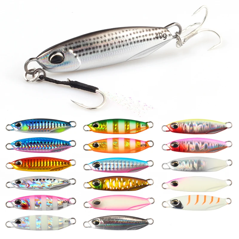 Señuelo de pesca con plantilla de Metal, trabajo mágico, 15g, 20g, 30g, 40g, 60g, Lucio, Wobbler, lubina, cebo Artificial, pesca, cuchara de Jigging de fundición lenta - imagen 2