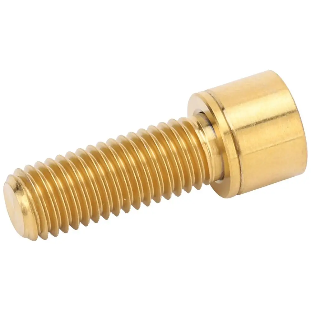 4 Uds. Pernos de vástago de manillar de bicicleta de aleación de titanio M7x20mm tornillos de vástago de bicicleta dorados/plateados ligeros con arandelas - imagen 2