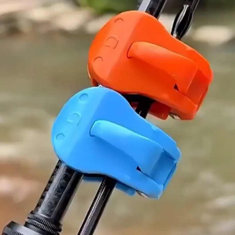 Clip para caña de pescar de conexión rápida, soporte de 1 mano sin herramientas para cañas de agua dulce de 2 piezas, organizador de aparejos de agarre seguro, 2 uds. - imagen 2