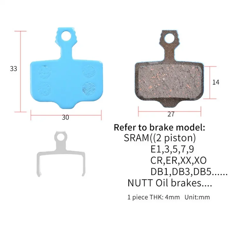 Pastillas de freno de disco de cerámica para bicicleta de montaña, 10 pares, para Avid Elixir R/CR/CR-MAG/E1/3/5/7/9 Sram X0 XX DB1/3/5 - imagen 2