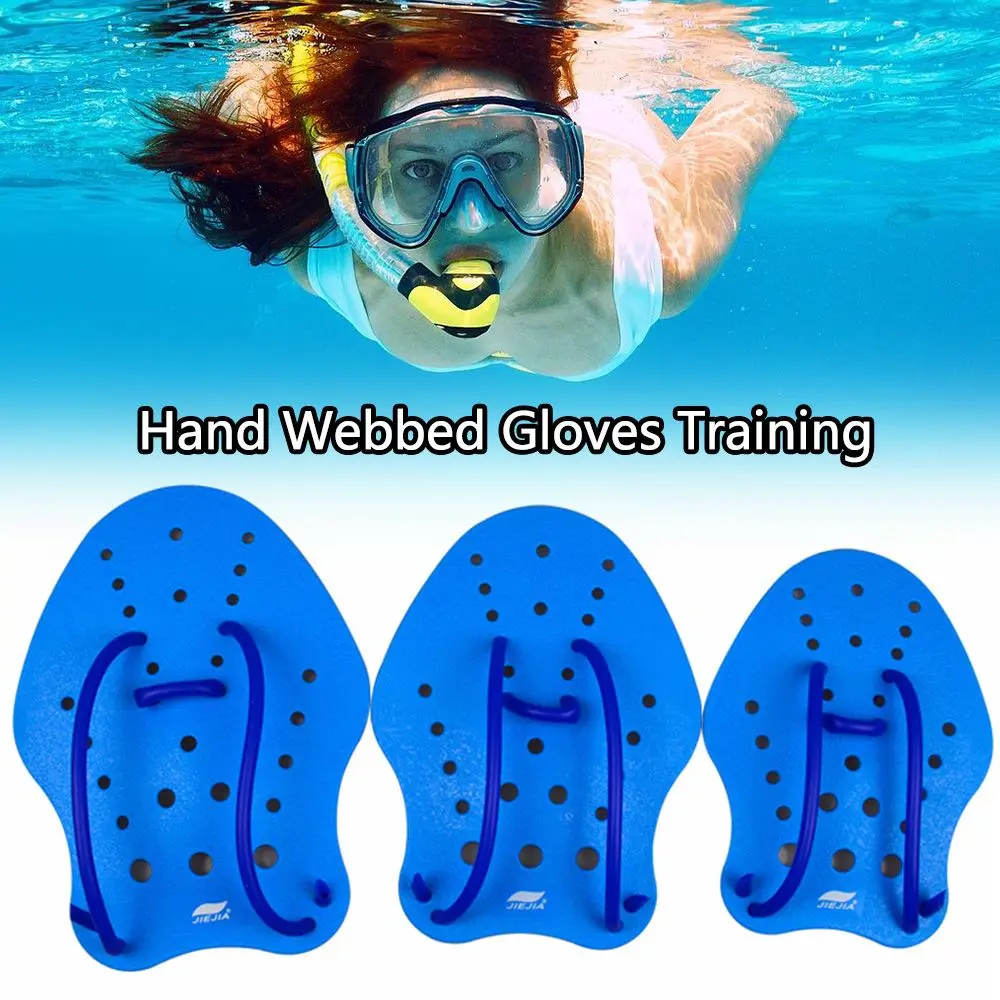Niños y adultos snorkel deporte acuático natación paletas de mano aleta Flipper paletas de natación guantes palmeados de mano guantes de entrenamiento de buceo - imagen 4