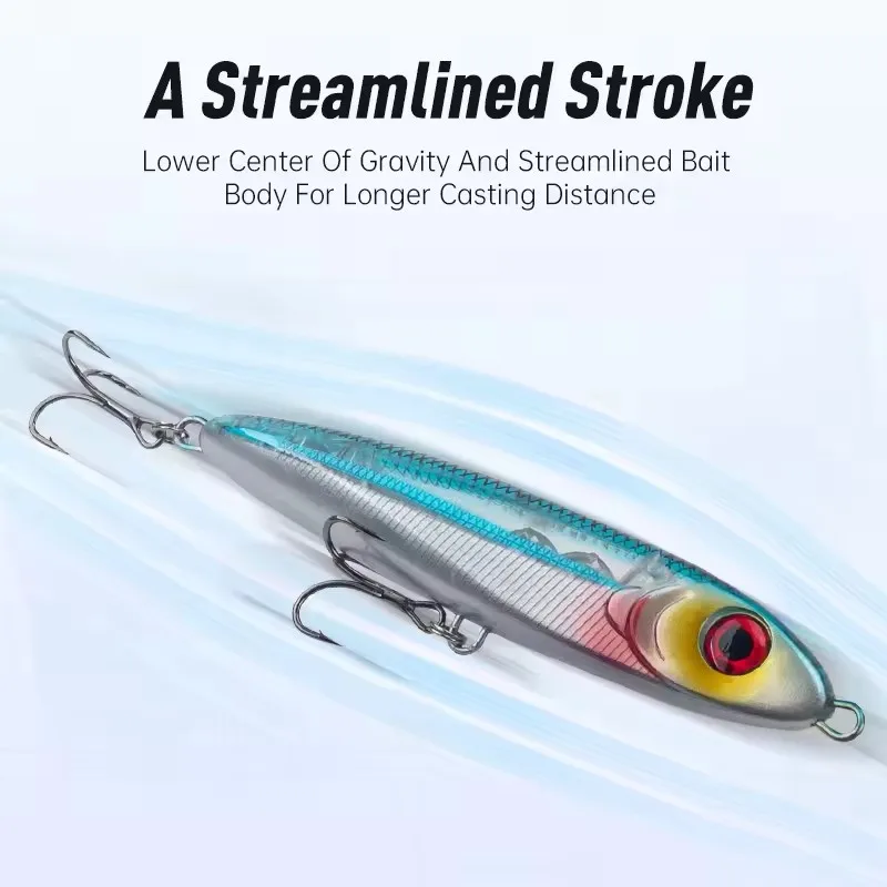 LEYDUN Ministre Jack Stickbait señuelo de pesca lápiz que se hunde 80mm 14g buena natación cebos duros Wobblers lubina Swimbaits - imagen 5