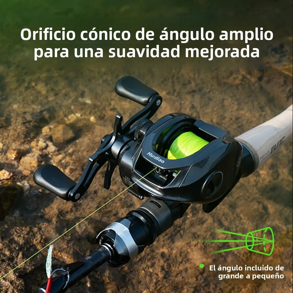 Carrete Huidiao TRAILSEEKER DC control digital perfil bajo lubina - imagen 3