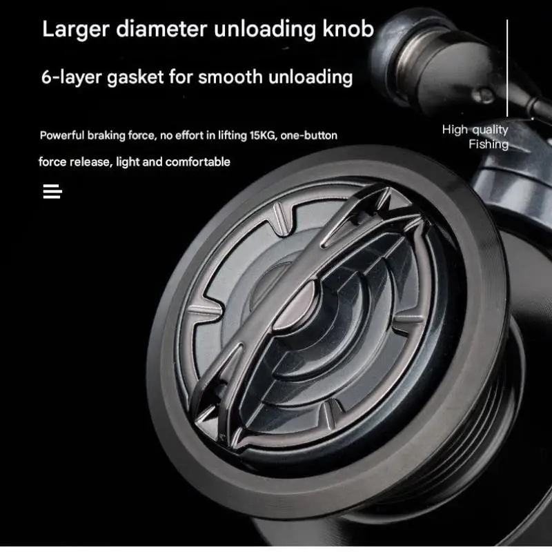 Carrete giratorio Mavllos KAM totalmente sellado 6,2: 1 de alta velocidad, arrastre máximo de 11 kg, carrete de pesca ligero de agua salada 2000-5000 - imagen 4