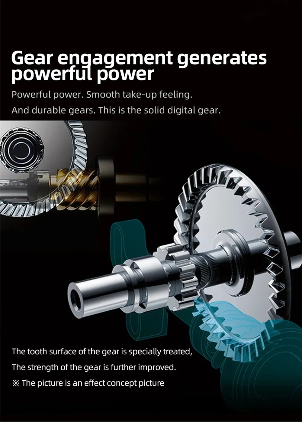 El compromiso del engranaje genera potencia digital suave y duradera