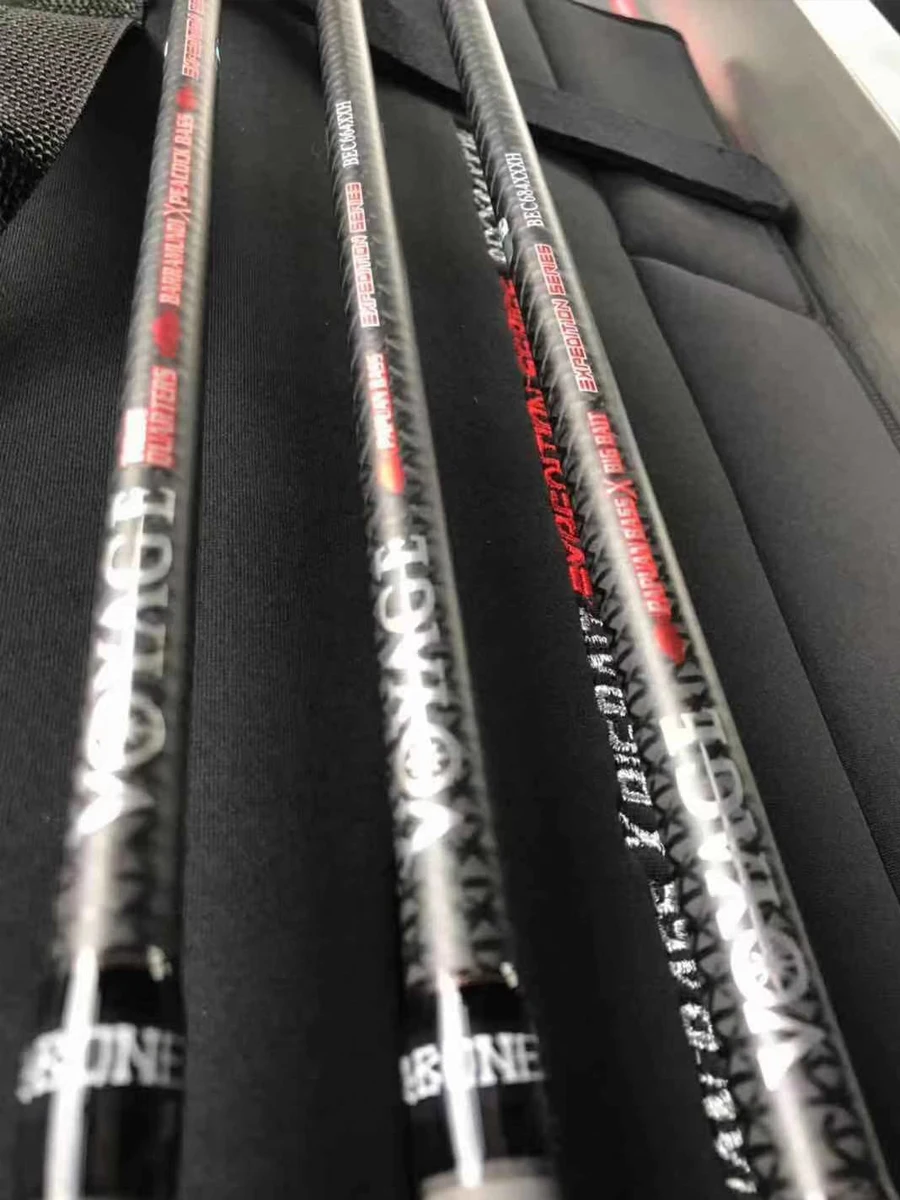 Caña de hueso Ronin VOYAGE de cuatro secciones, percha de pez negra, mango recto para lanzar de largo alcance - imagen 3