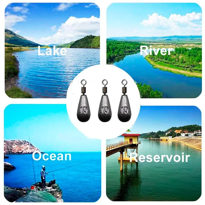 Plomos de pesca de 3,5g, 5g, 7g, 10g, 14g, lote de 10 unidades - imagen 5