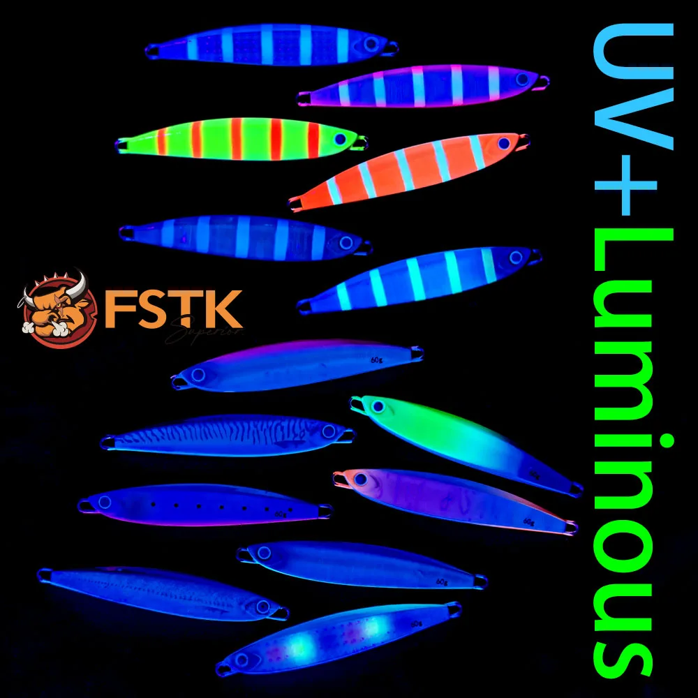 FSTK nuevo señuelo de pesca plantilla de Metal 30g40g60g cuchara de lubina en alta mar cebo Artificial con anzuelo de asistencia trucha señuelo de Jigging de agua salada - imagen 4