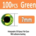 7mm green 100pcs