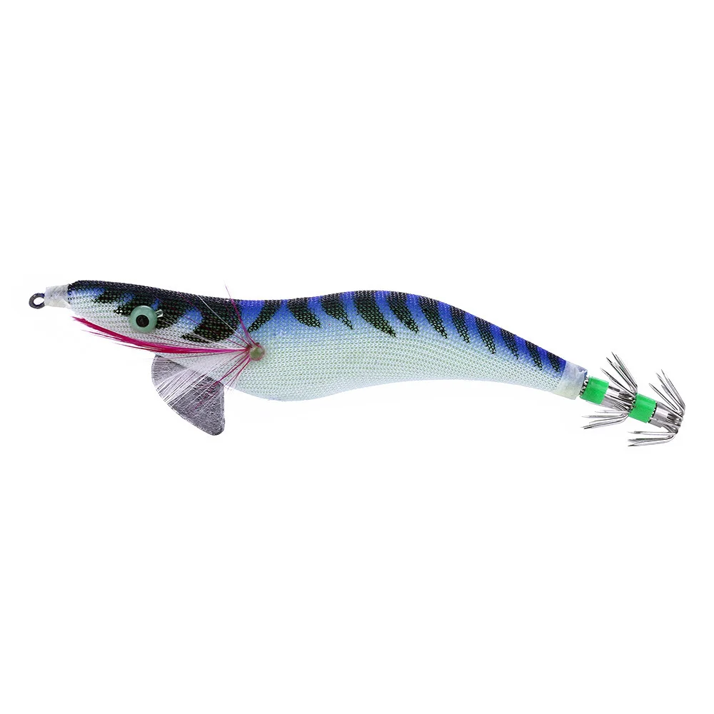 Bolsa de Señuelos de Pesca de Camarón, 10 piezas, para anzuelos de calamar, 2,5/3,0/3,5, lubina de mar, cebo Artificial duro con impresión 3D luminosa - imagen 4