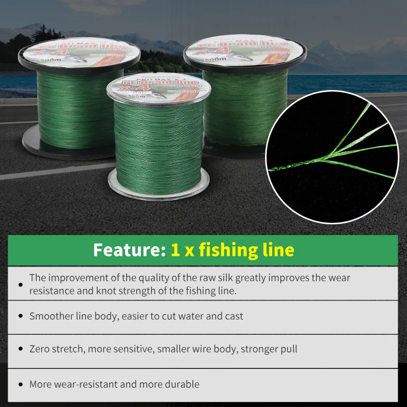 ORJD-sedal de pesca trenzado, hilo de pesca de 4 hebras, multifilamento japonés, 300M, 100M