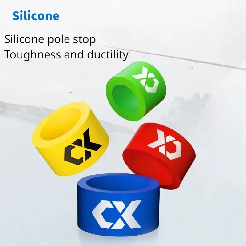 Anillo de silicona para caña de pescar, accesorio multicolor de alta gama, antideslizante, 2 piezas, novedad - imagen 2