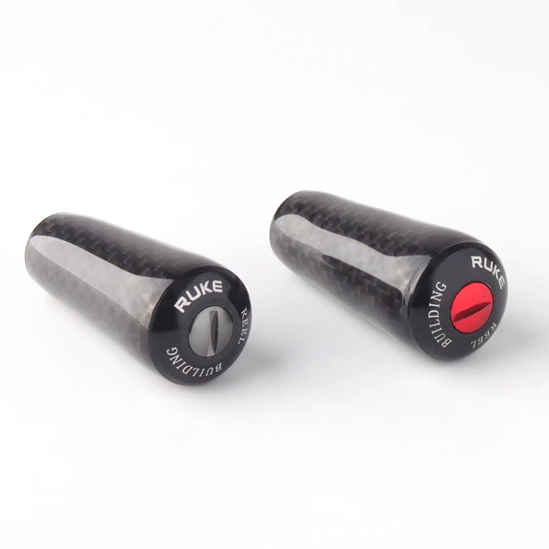 Mango de carrete de pesca RUKE, perilla de fibra de carbono, balancines DIY, peso 11,7g, longitudes 48,5mm para ruedas Daiw/Shiman, accesorio de carrete de pesca - imagen 5