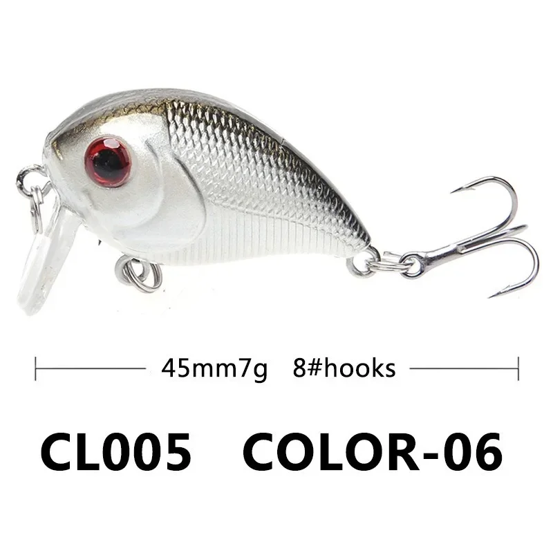 Señuelo de pesca Minnow, cebo duro, Wobbler, cebo de plantilla, Crankbait, rayas, lubina, aparejos de pesca, SwimBait, 45mm, 7g, 1Pc - imagen 5