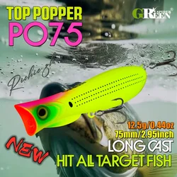 GREENSPIDER Popper flotante para lubina, trucha y carpa
