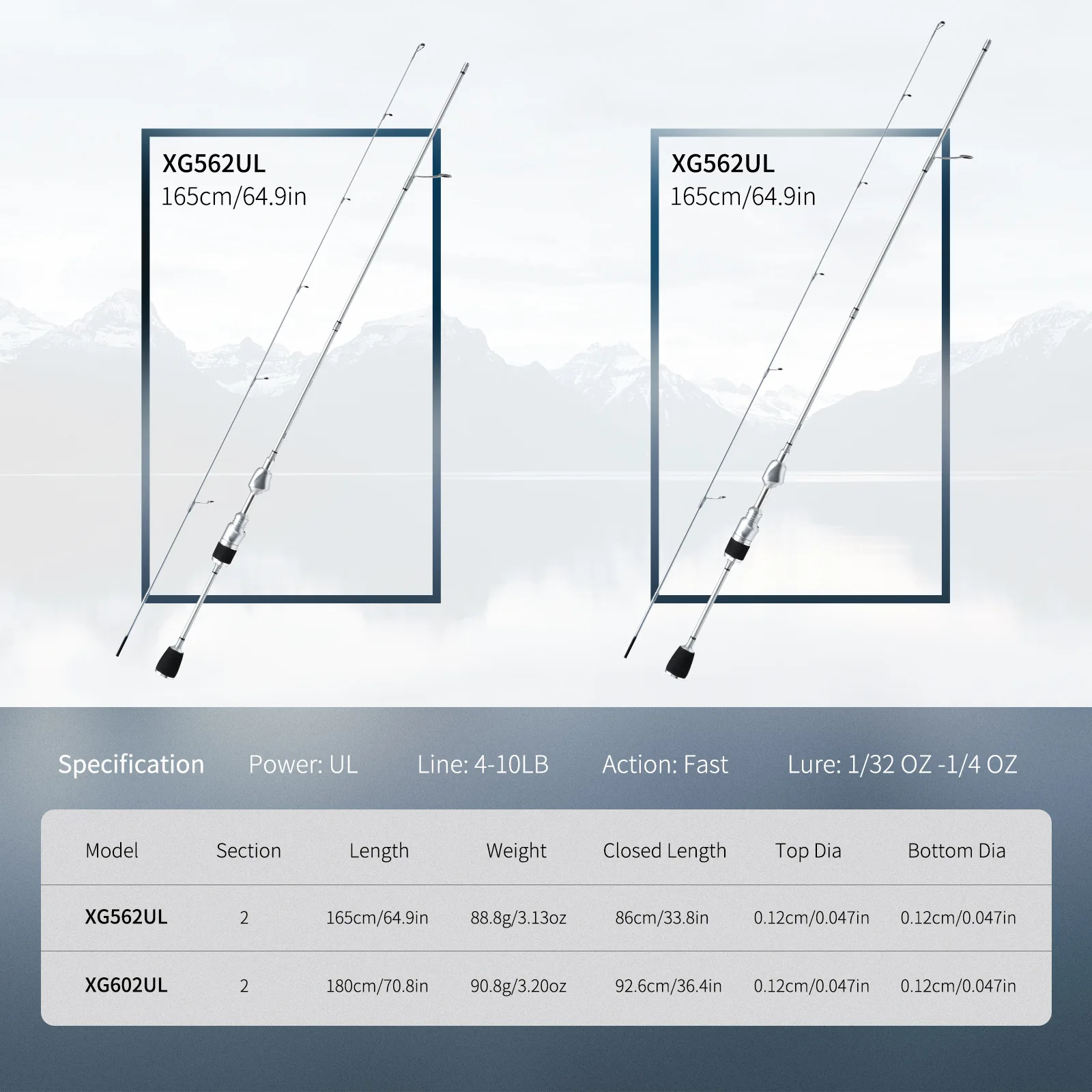 Armadura plateada UL, caña de pescar con boca de caballo, Micro Material ajustable, caña de pescar de Ruta Ya, caña de pescar retráctil - imagen 2