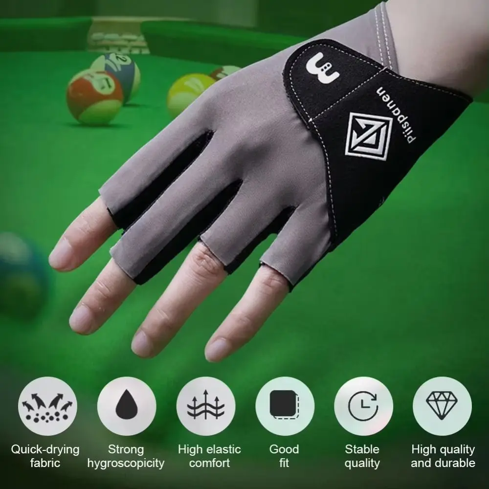 Guantes de billar antideslizantes transpirables – Mano izquierda