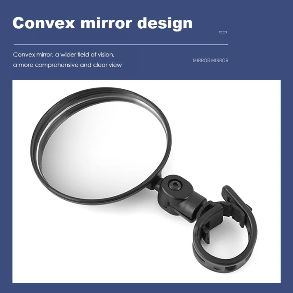 Espejo retrovisor para manillar de bicicleta, accesorio para bicicleta de montaña y carretera, ajustable, rotación de 360 °, gran angular, 2 piezas - imagen 5