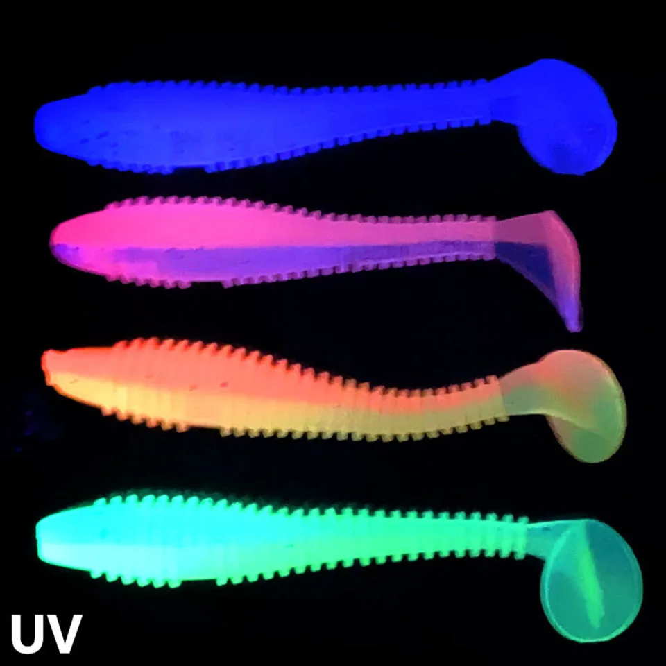 WALK FISH-señuelo de pesca de plástico suave, 10 piezas, 4,5 cm-7,5 cm, cebos de gusano, Jigging, Wobbler, Swimbaits para pesca en agua salada - imagen 4