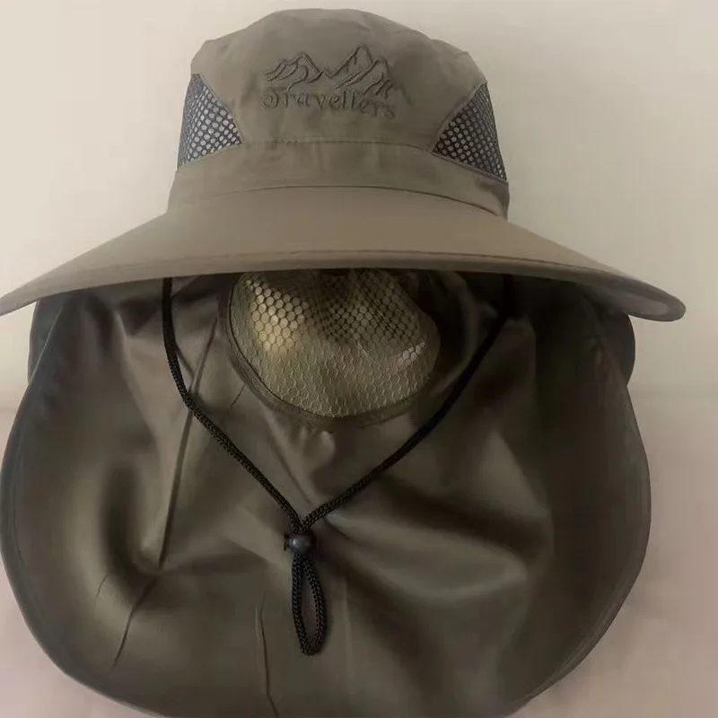 Sombrero de visera para deportes al aire libre, protección UV, cara, cuello, pesca, sol, gorra de pesca, lluvia, sombrero para el sol, jungla - imagen 2