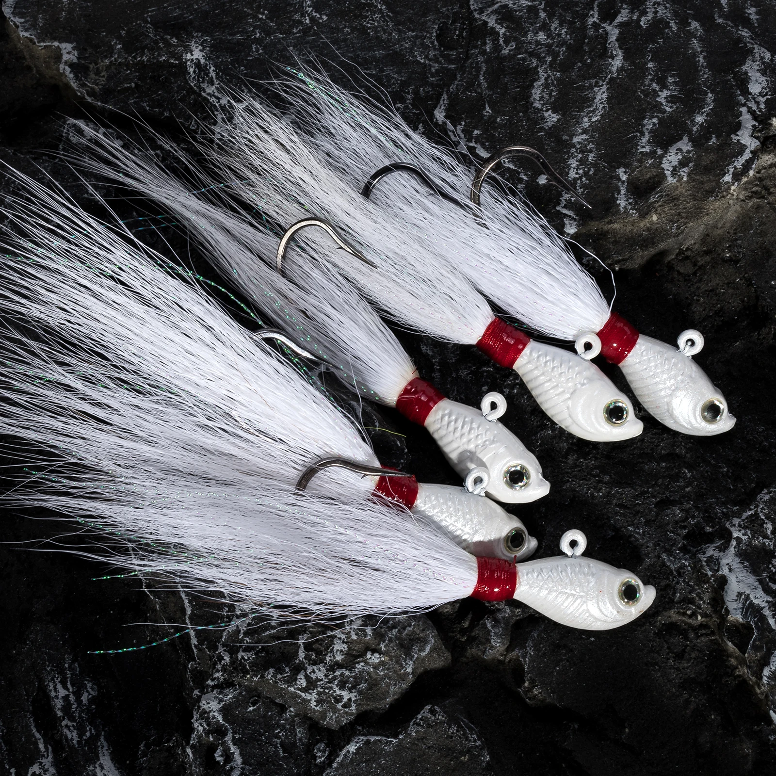 Señuelo de pesca Artificial para agua salada, anzuelo de cabeza de plantilla de Metal de 14g, señuelo de pesca Jigging, lubina de mar profundo, Walleye - imagen 4