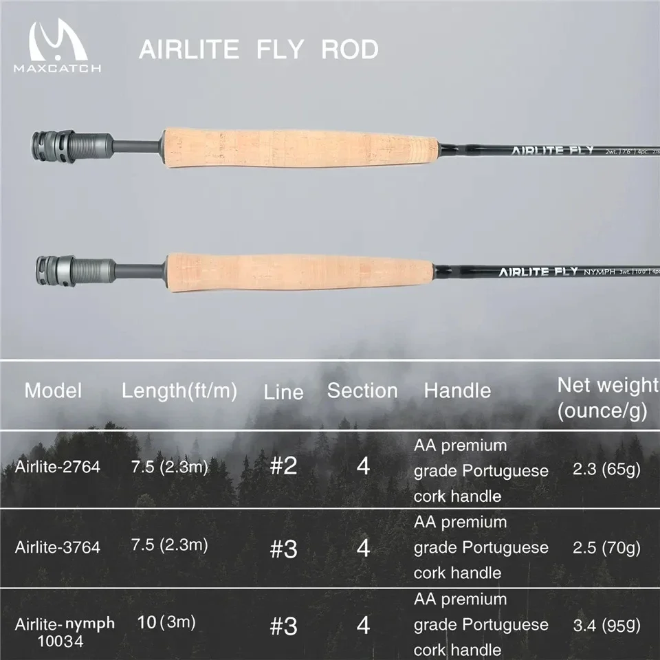 Caña de mosca ultraligera MAXIMUMCATCH Airlite 2/3WT para ninfa - imagen 3