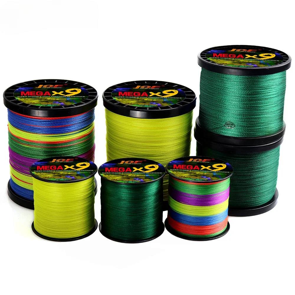 Sedal de pesca de Río PE de 9 hebras de seda en bruto, alambre trenzado multifilamento de 300M, 500M, 1000M, 20-100LB, equipo de pesca multicolor liso - imagen 5