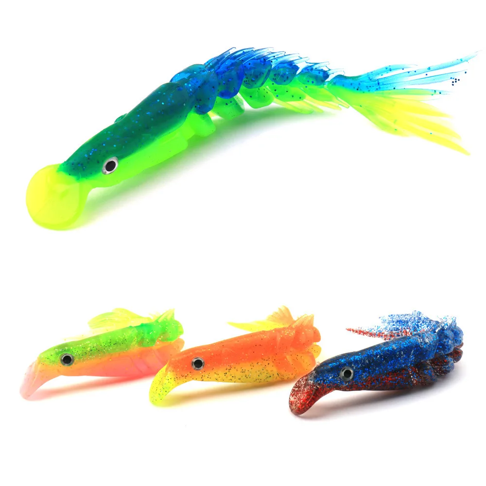 Señuelos artificiales de pescado nudoso, 8cm, 10cm, 12 cm, 15cm, señuelo de pesca, cebo suave, cola Flexible de varias secciones, Swimbait, 1 pieza en oferta - imagen 2