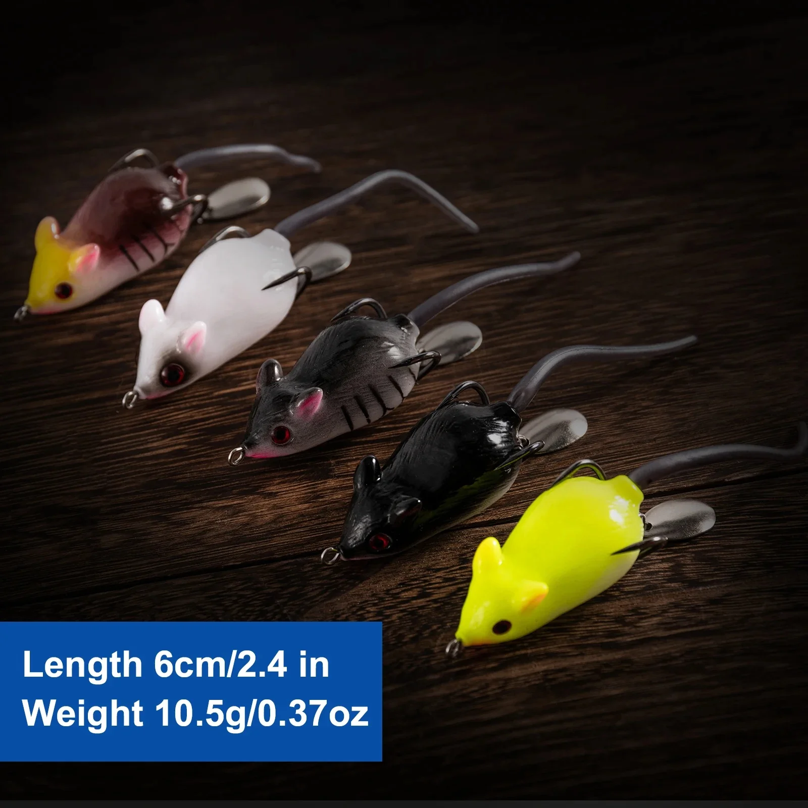 Goture 5-10 Uds Señuelos de Pesca Topwater ojos 3D señuelo de ratón rata Artificial Swimbaits cebos lubina trucha Kit de señuelos duros