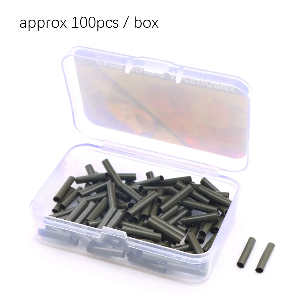 100 Uds accesorios de carpa anzuelo de pesca alineador de Kicker tubo termorretráctil gancho línea ángulo manga para aparejo de pesca aparejos terminales - imagen 4