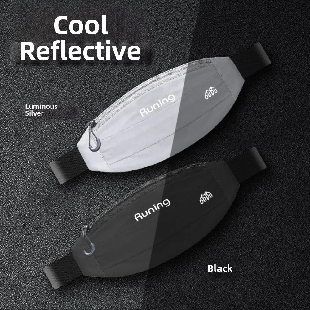 Bolsa reflectante para correr de 7 pulgadas, impermeable, ajustada, riñonera deportiva, bolsa elástica de gran capacidad para teléfono móvil, deportes nocturnos - imagen 2