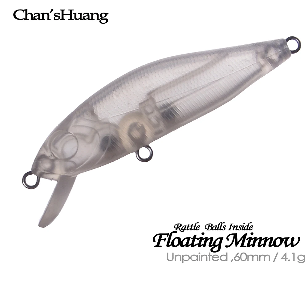 Señuelos artificiales sin pintar Chan'sHuang – Pececillo flotante