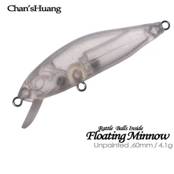 Señuelos artificiales sin pintar Chan'sHuang – Pececillo flotante