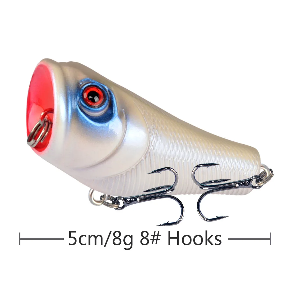 Thritop-señuelo de pesca duro de alta calidad, 50mm, 8g, profesional, 5 colores diferentes, accesorios de pesca, herramientas - imagen 5