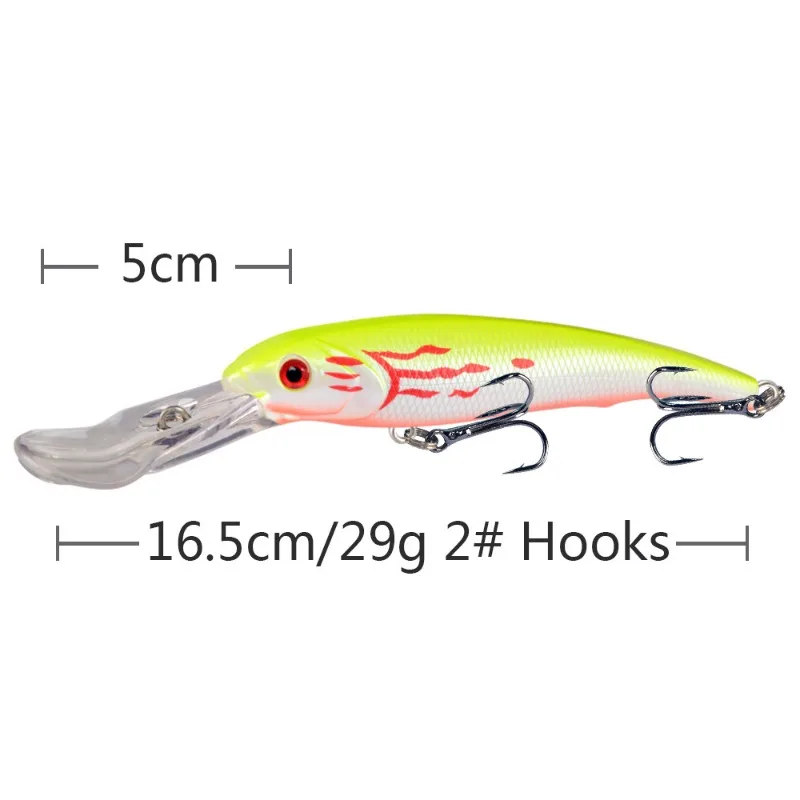 Señuelo Minnow wobbler, cebo artificial, crankbait, Wobbler, 29g, 16,5 cm, 1 parte - imagen 5