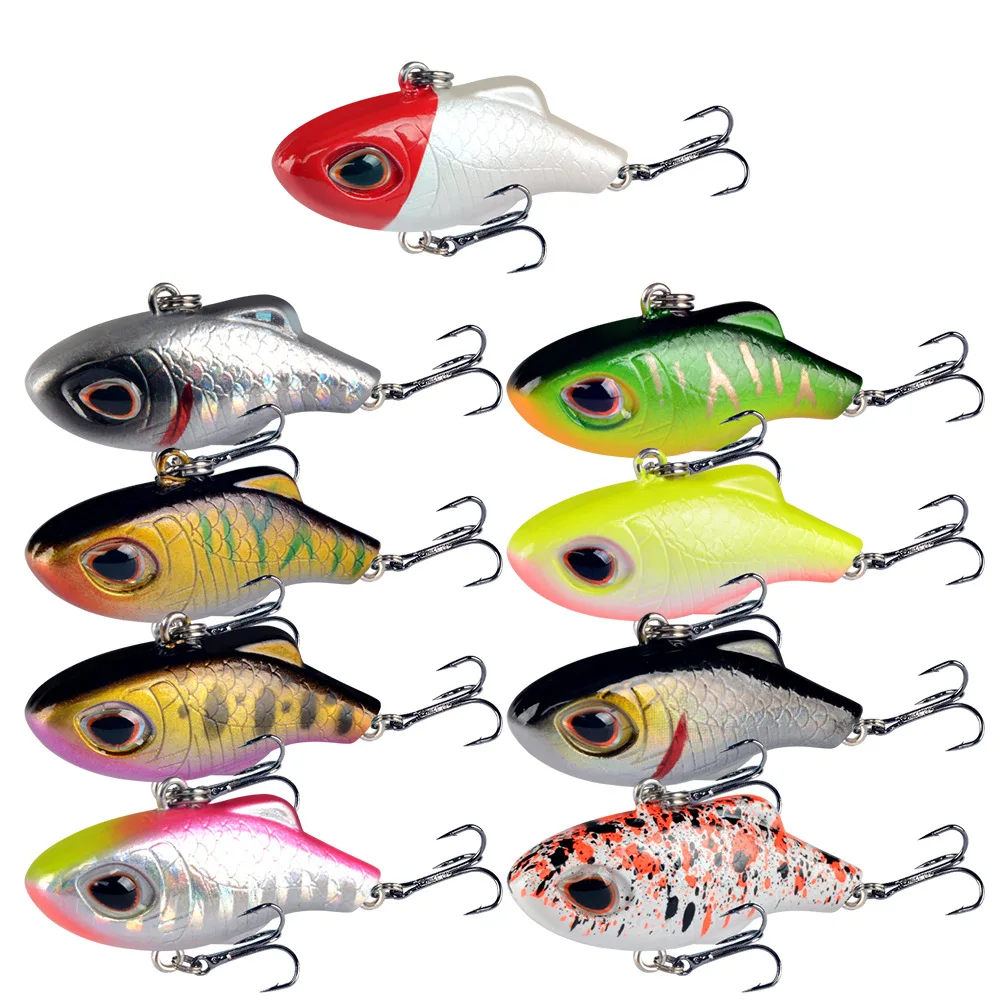 1 Uds Wobbler VIB señuelo de pesca 3,5 cm 5g sonajero Crankbaits cebo de vibración Artificial duro para aparejos de pesca de agua salada de invierno